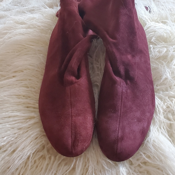 Robert Clergerie Fissal Thigh High Maroon Boots - Picture 4 of 5